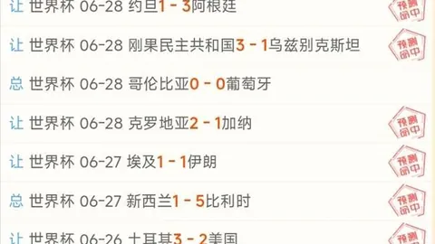 2026世界杯25场净胜盘点：31场精准比分预测